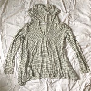 Nordstrom black and white knit hoodie